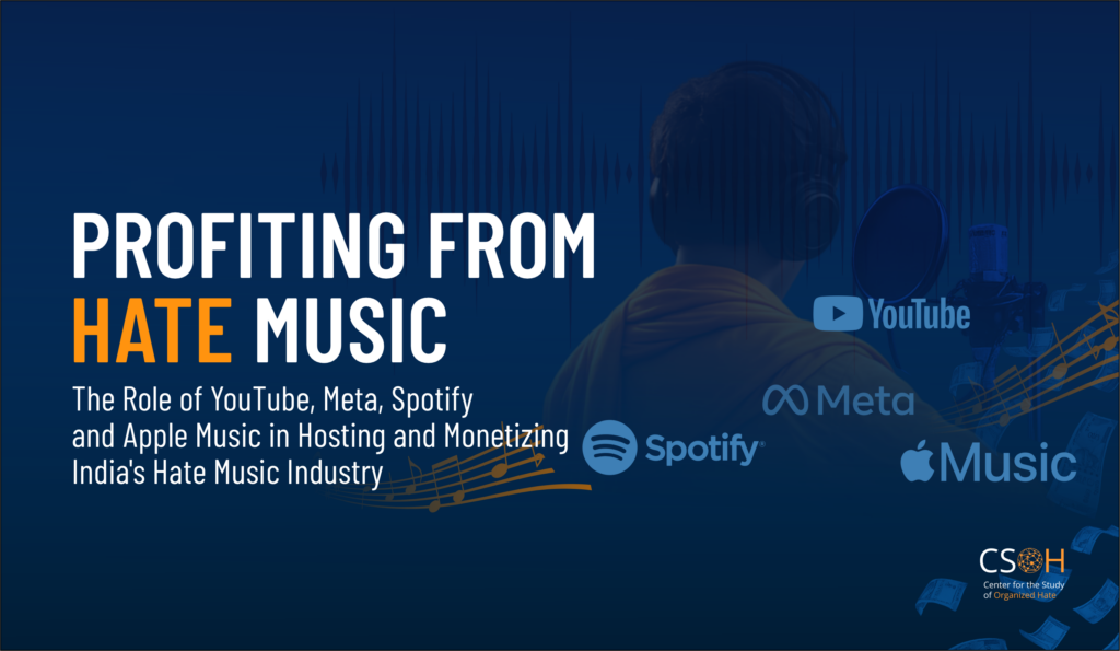 Meta, YouTube, Spotify, and Apple Music Profiting from Hate Music