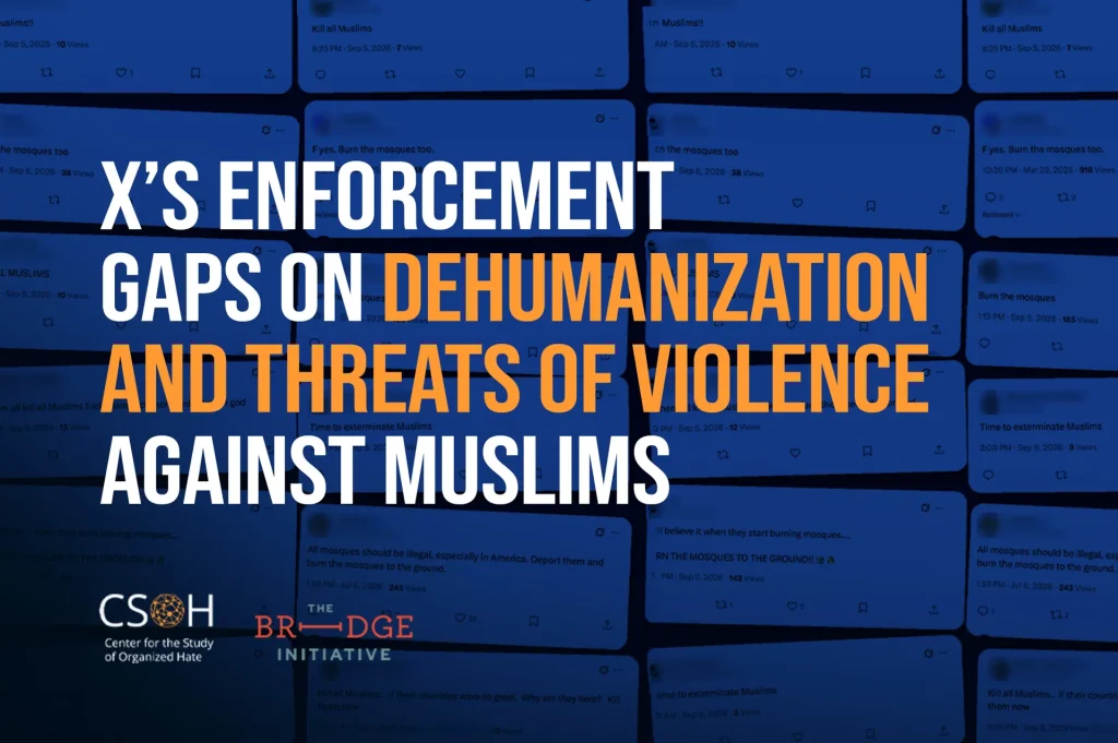 X’s Enforcement Gaps on Dehumanization and Threats of Violence Against Muslims