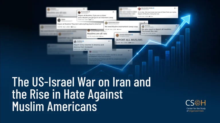 Anti-Muslim Hate and Incitement Surges Online in Wake of the US-Israel War on Iran