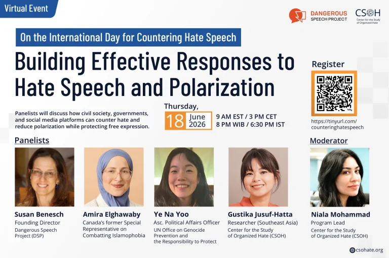 Building Effective Responses to Hate Speech and Polarization