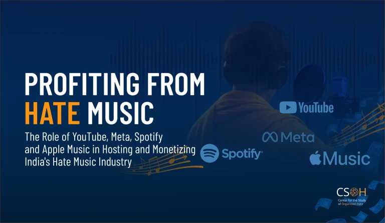 Meta, YouTube, Spotify, and Apple Music Profiting from Hate Music